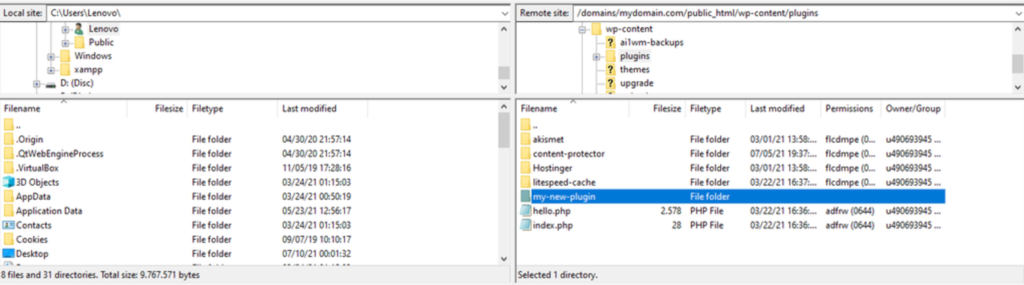Verwenden Sie einen FTP-Client, um eine Verbindung zu Ihrem Hosting-Konto herzustellen, um den Datei-Upload-Prozess zu erleichtern.
