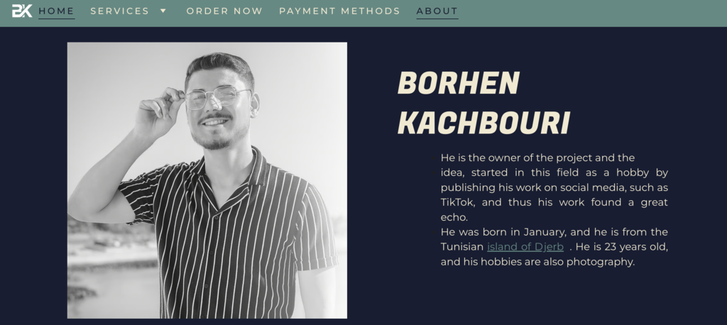 Über die Seite von Borhen Kachbouri