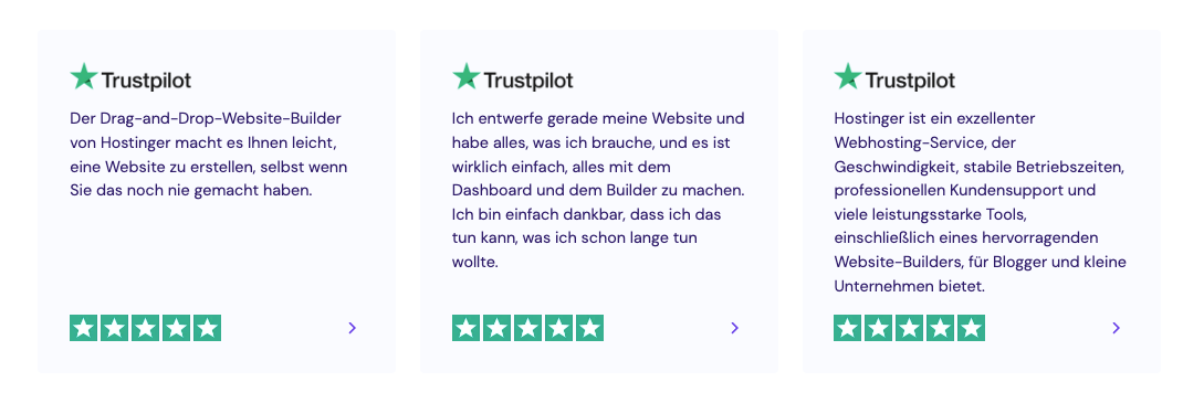 Erfahrungsberichte über Hostinger Website Builder