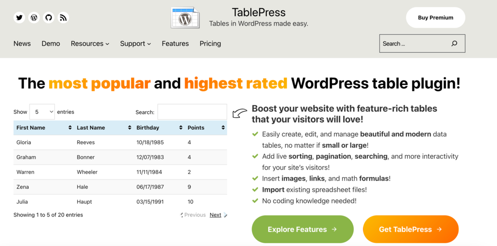 TablePress-Plugin-Banner