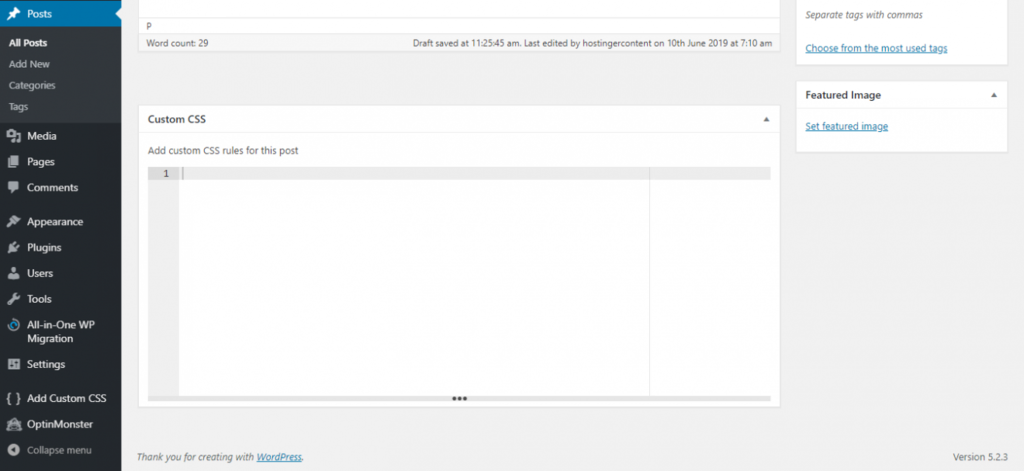 Anwenden von individuellem WordPress-CSS auf einen einzelnen Beitrag