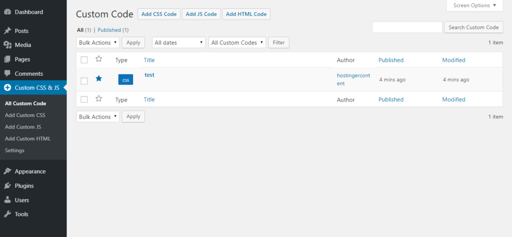Hinzuf&uuml;gen von individuellem CSS mit dem Plugin Simple Custom CSS and JS