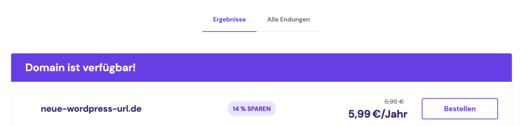 Neuen Domainnamen kaufen