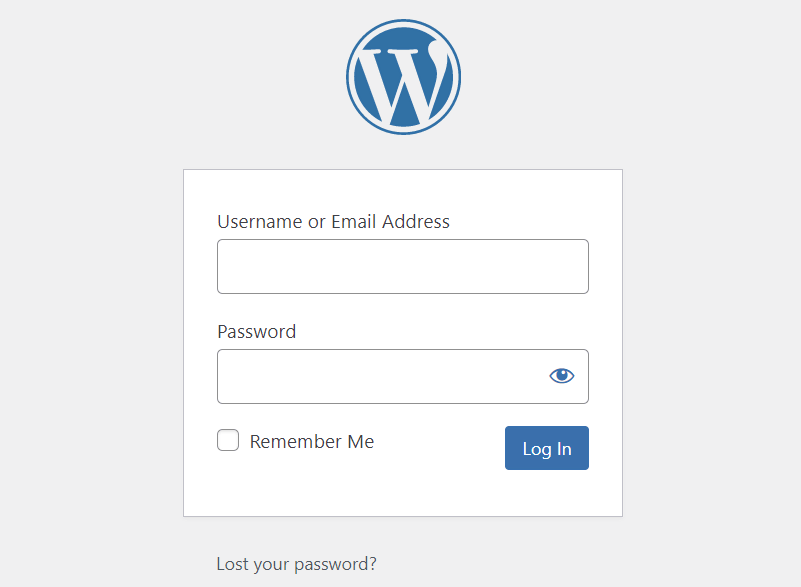 Die WordPress Login-Seite