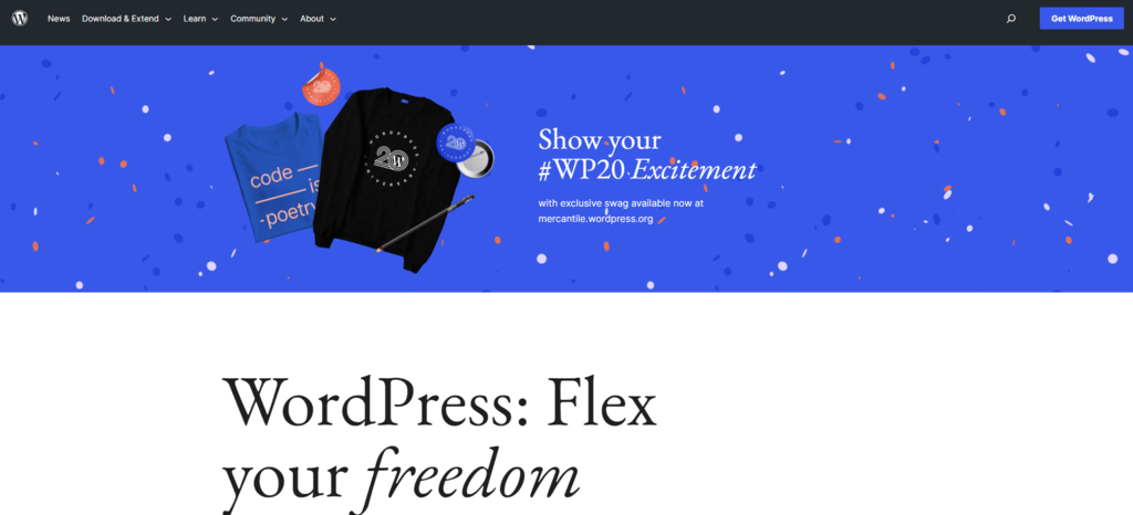 WordPress Homepage