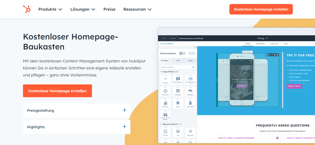 Wix Homepage Baukasten