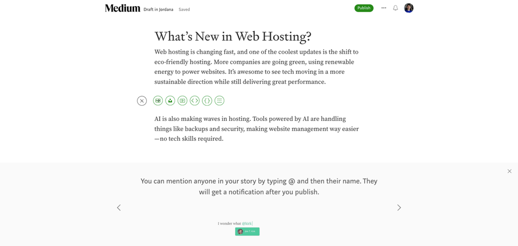 Medium Beitragseditor