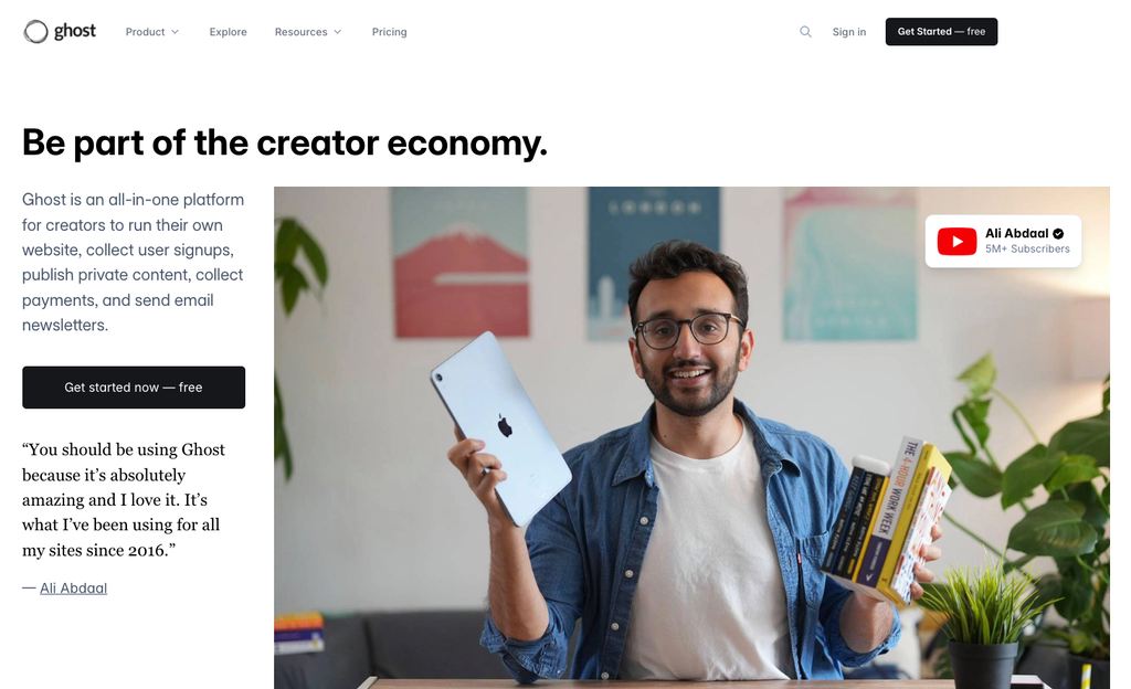 Ghost Homepage