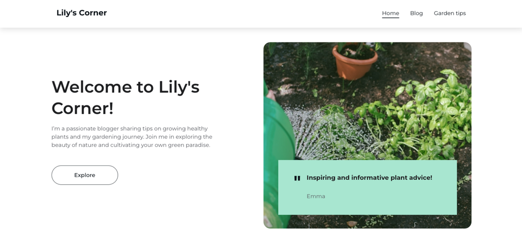 Lily's Corner Blog Homepage