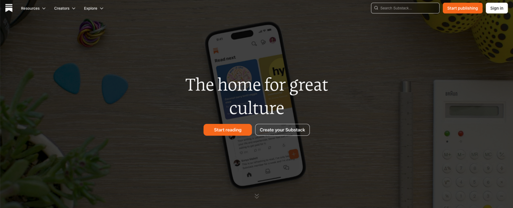 Substack Homepage
