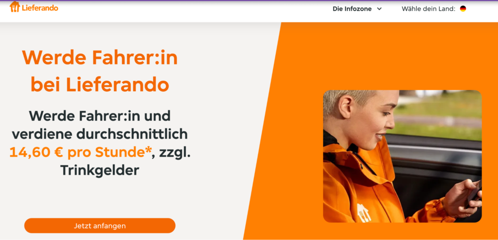 Lieferando-Fahrer werden