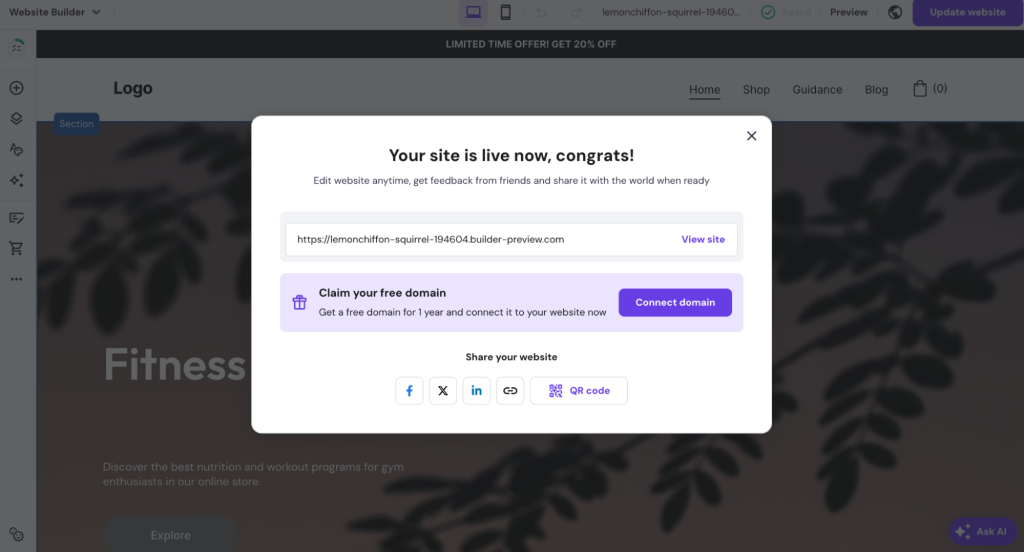 Domain verbinden nach Veröffentlichung der Website