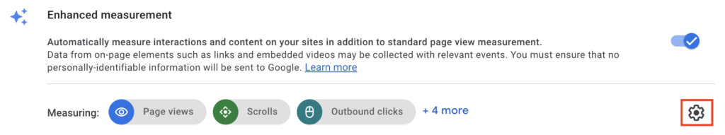 Aktivieren der erweiterten Messung in GA4
