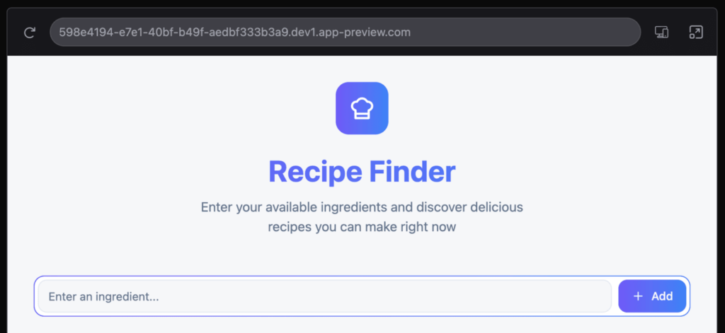 Vorschau der aktualisierten Web-App in Hostinger Horizons