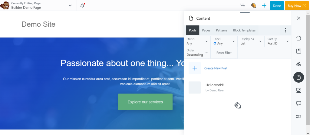 Beaver Builder Assistent-Panel
