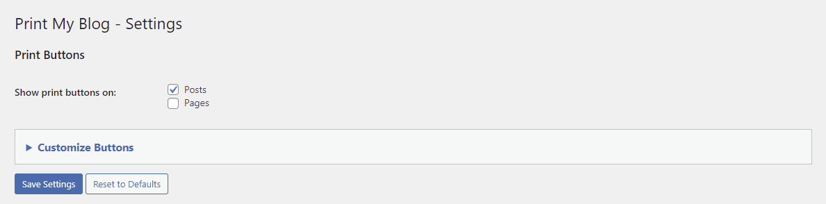 Das Plugin „Print My Blog“ nach der Installation einrichten