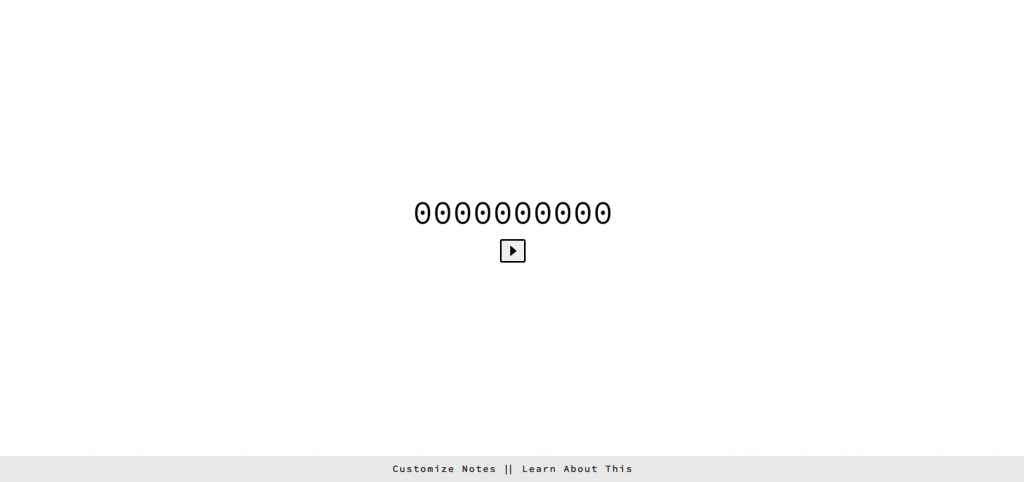 Startseite des bin&auml;ren Musik-Players