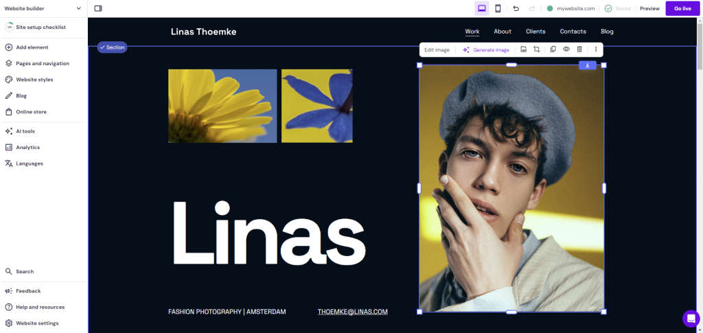 Hostinger Website Builder in Aktion