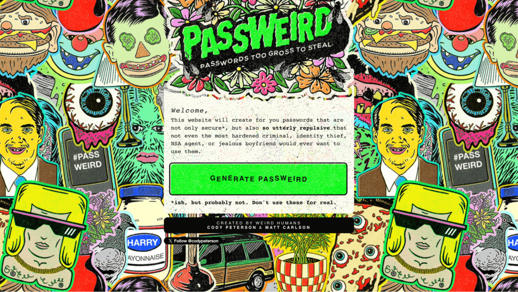 Passweird-Homepage