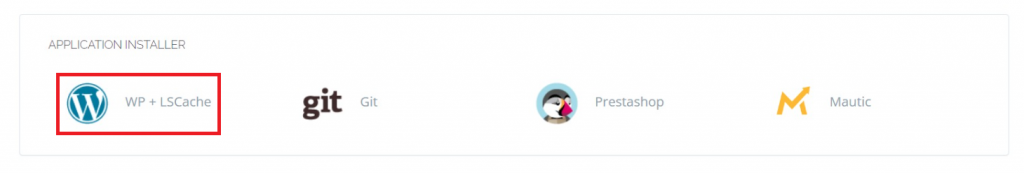 Die Schaltfläche WordPress-Installationsprogramm im CyberPanel