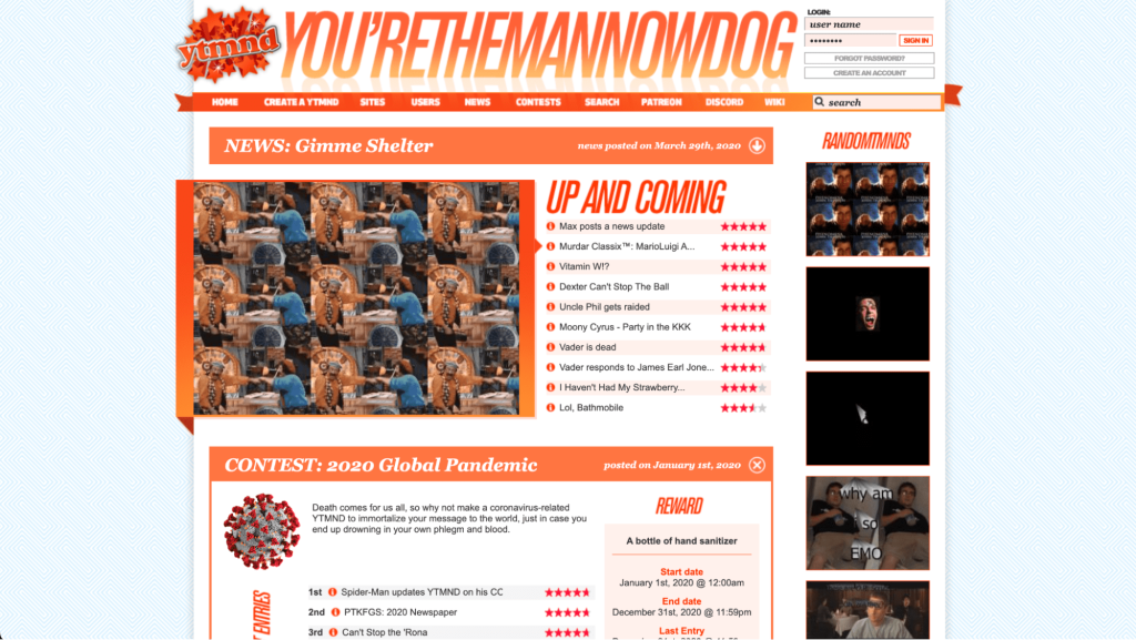 YTMND Homepage
