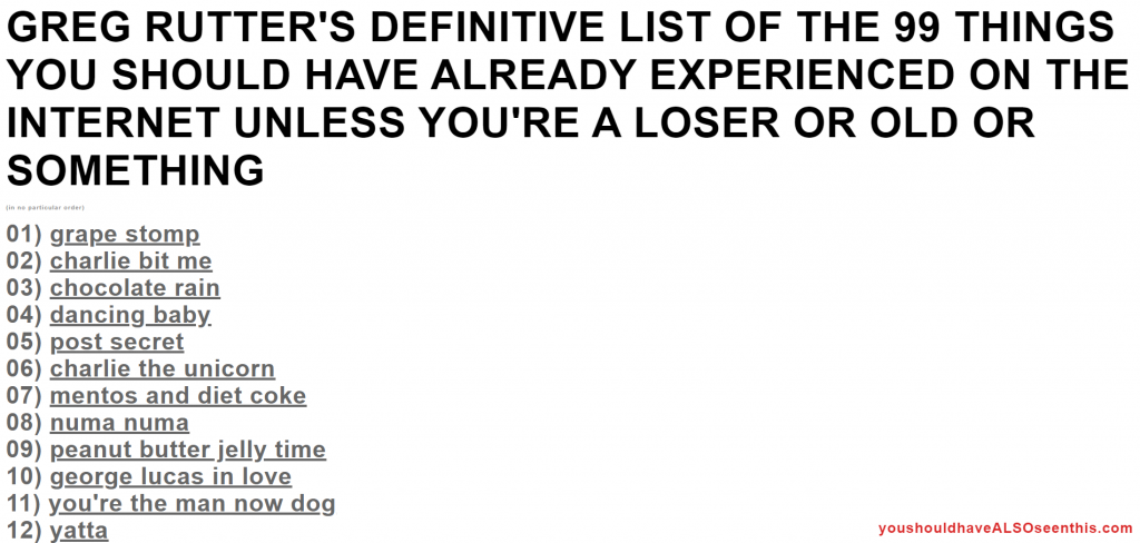 Sie sollten diese Homepage gesehen haben