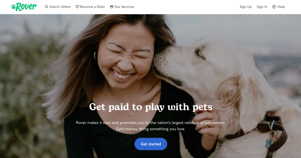 Rover wird zur SITTER-Homepage