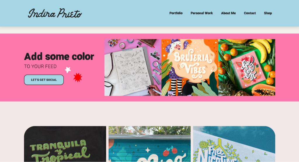 Indira Prieto Homepage