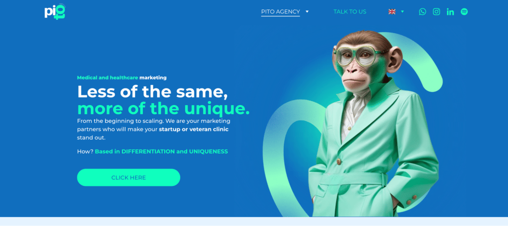 Startseite von Pito Agency