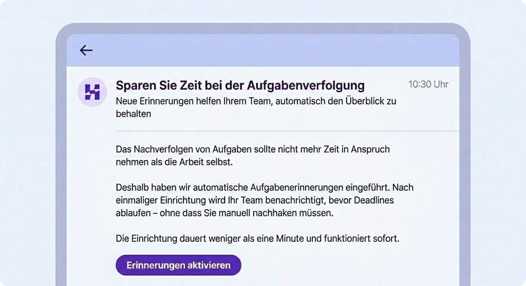 Beispiel für eine E-Mail mit klarem CTA