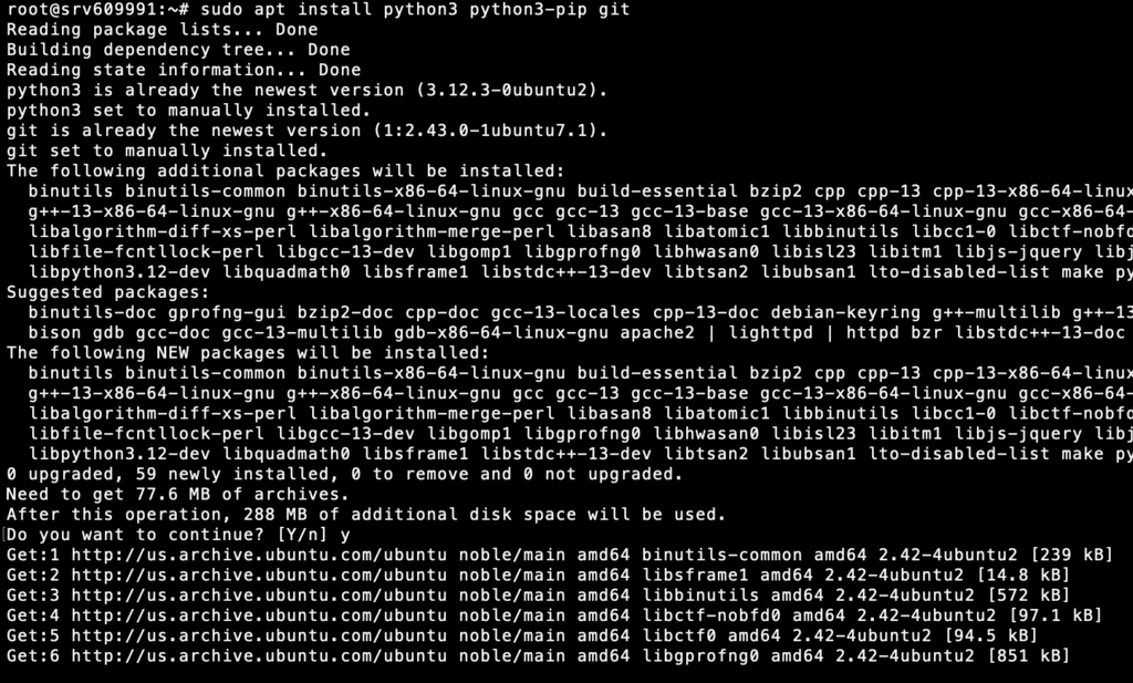 Bevor Sie Ollama installieren, installieren Sie mit dem Befehl &bdquo;sudo&ldquo; die erforderlichen Voraussetzungen.