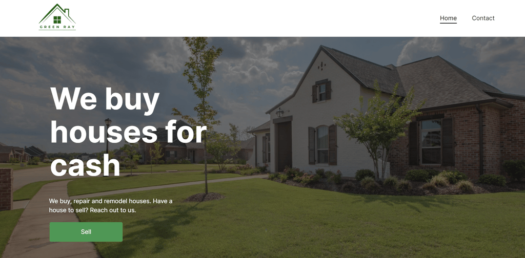 Die Homepage von Green Ray
