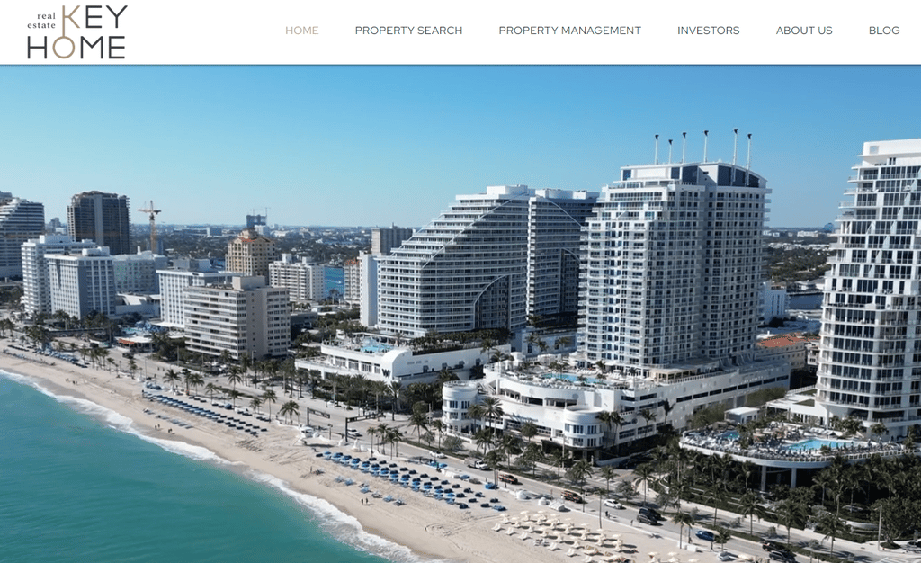 Die Homepage von Key Home Real Estate