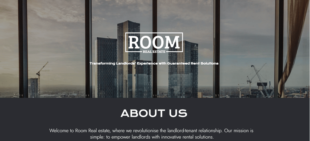 Die Homepage von Room Real Estate