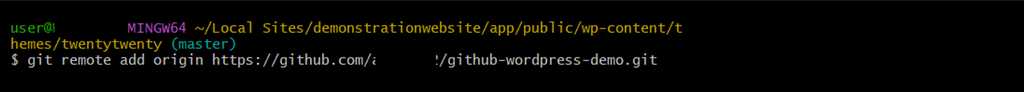 Ein Remote-Repository mithilfe von „git remote add origin“ mit dem lokalen Repository verbinden