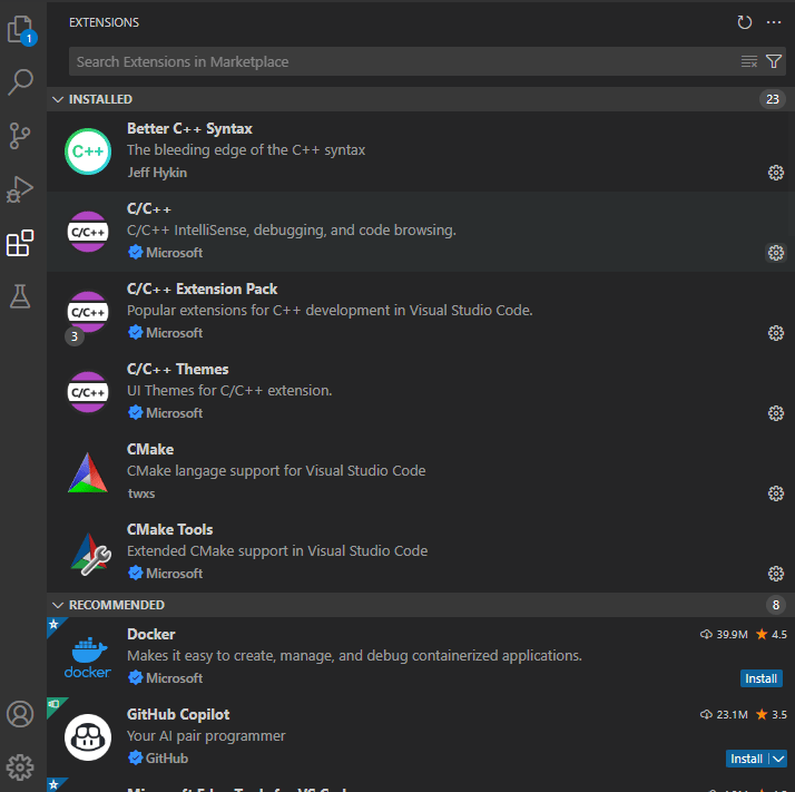 Erweiterungs-Marktplatz in Visual Studio Code