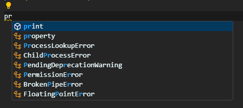 IntelliSense-Codevervollständigung in Visual Studio Code