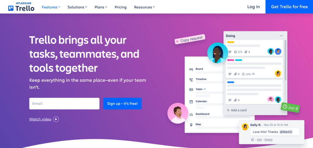Trello Homepage