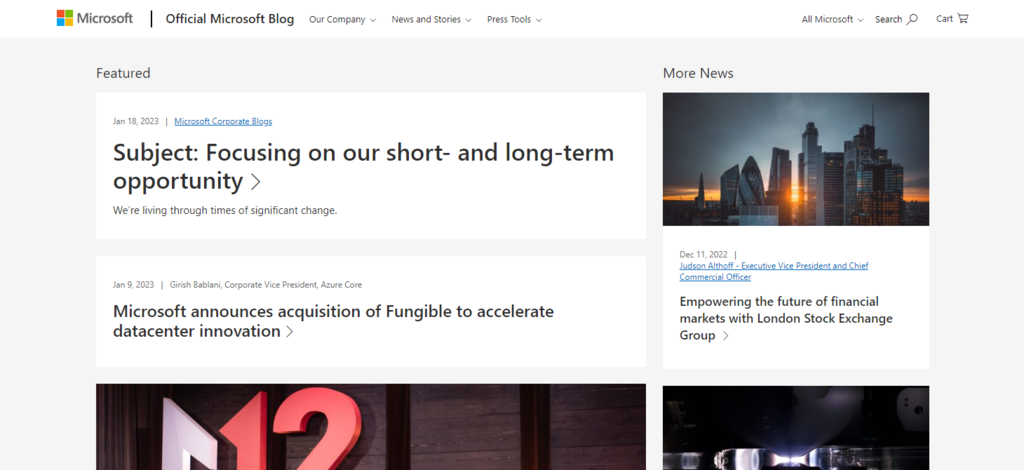 Microsoft-Blog – Startseite