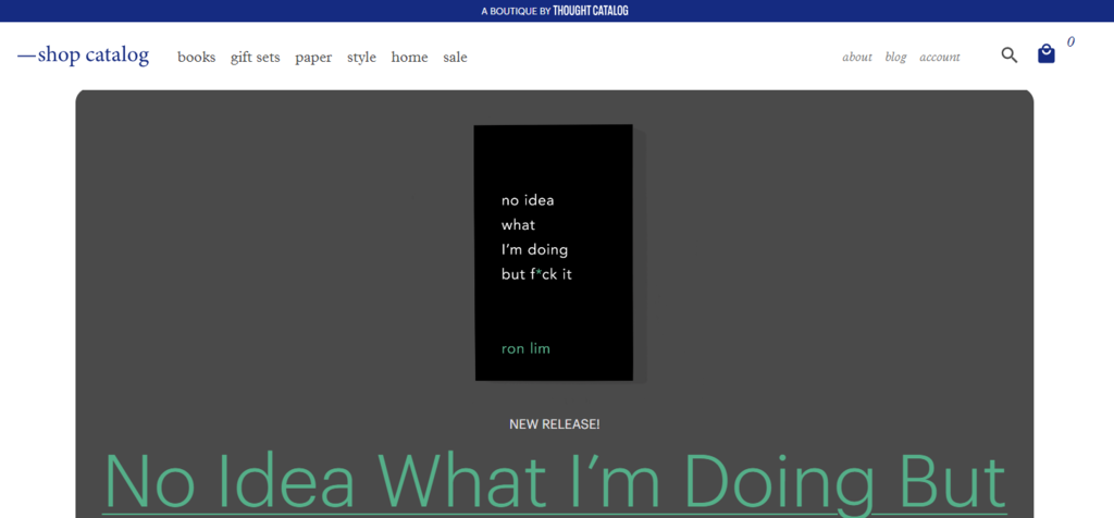 Shop-Catalog-Website – Startseite