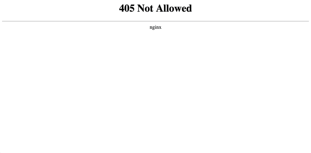 Der Fehler 405 Not Allowed im Browser