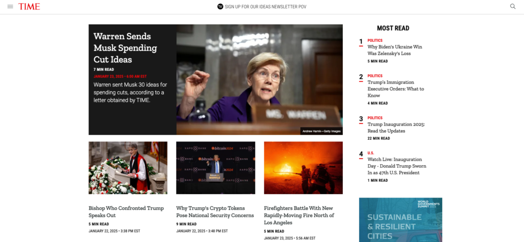 TIME-Homepage