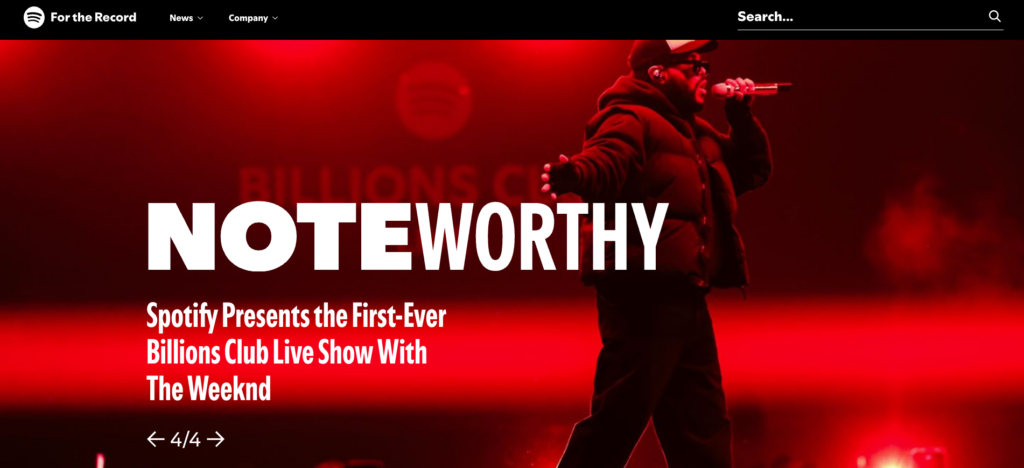 For-the-Record-Blog von Spotify
