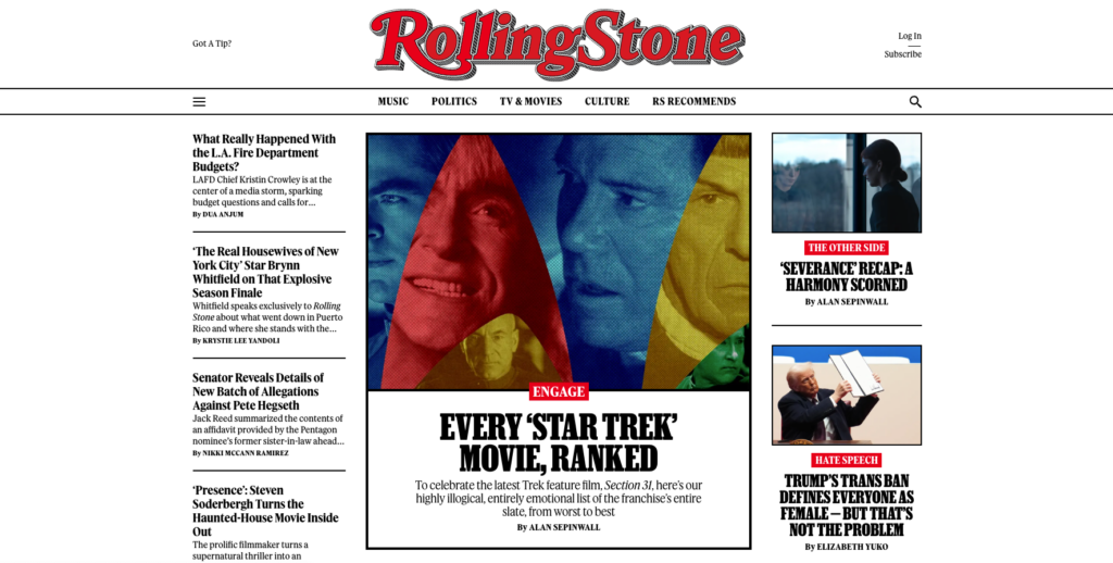 Rolling-Stone-Startseite