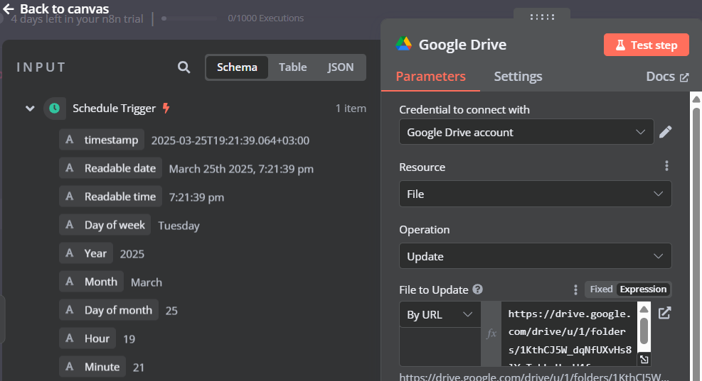 Ordner oder Dateien auswählen, die aus Google Drive abgerufen werden sollen
