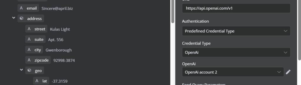OpenAI-Zugangsdaten mit Predefined Credential Type konfigurieren