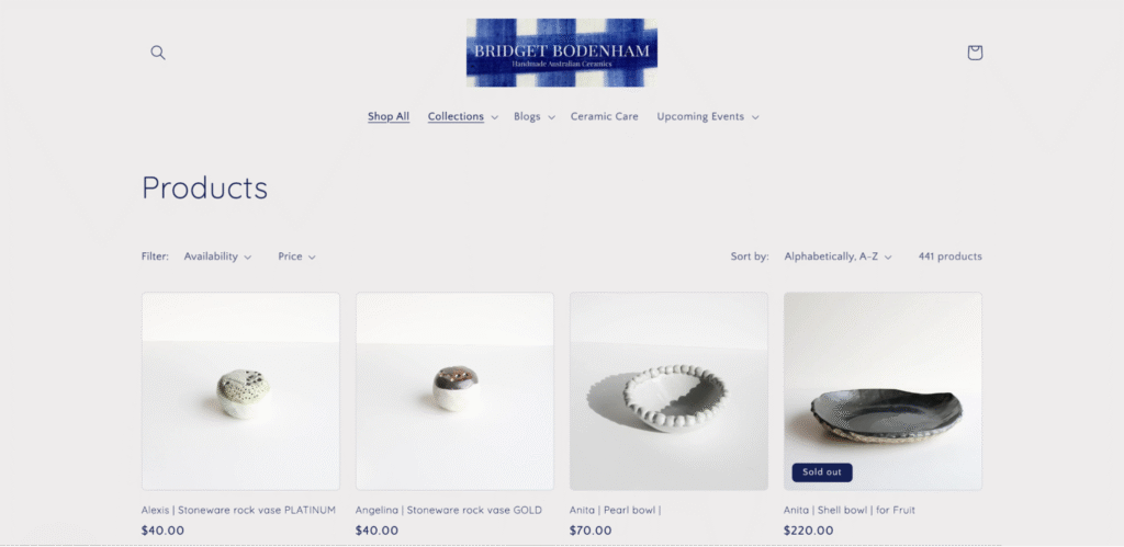 Bridget Bodenham &ndash; Shop-Seite