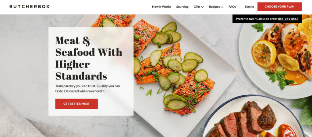 Startseite von ButcherBox