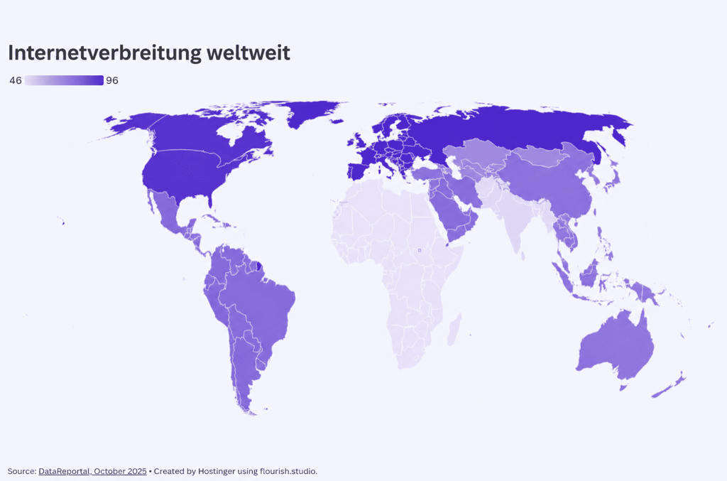 internetverbreitung weltweit