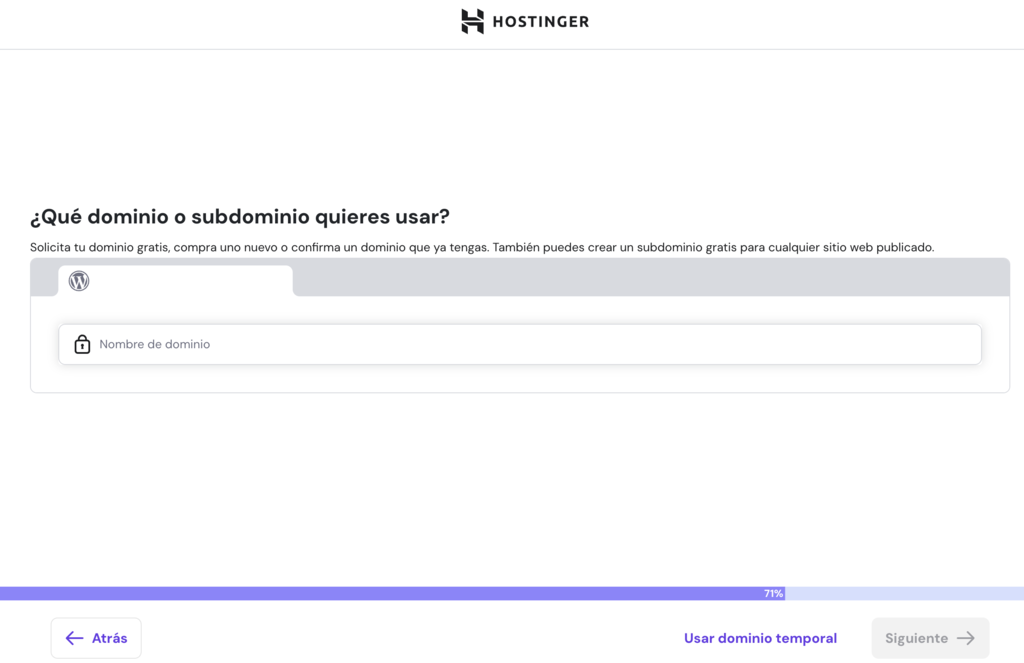 Elegir dominio para web de WP